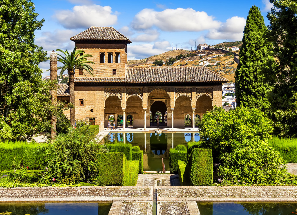 El Partal, Alhambra, Granada, Spanien jigsaw puzzle in Schlösser puzzles on TheJigsawPuzzles.com