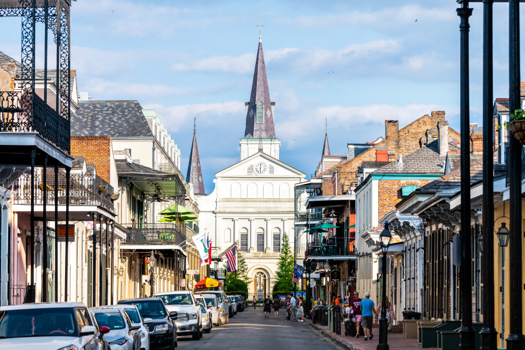 St. Louis Cathedral in New Orleans jigsaw puzzle in Street View puzzles on TheJigsawPuzzles.com