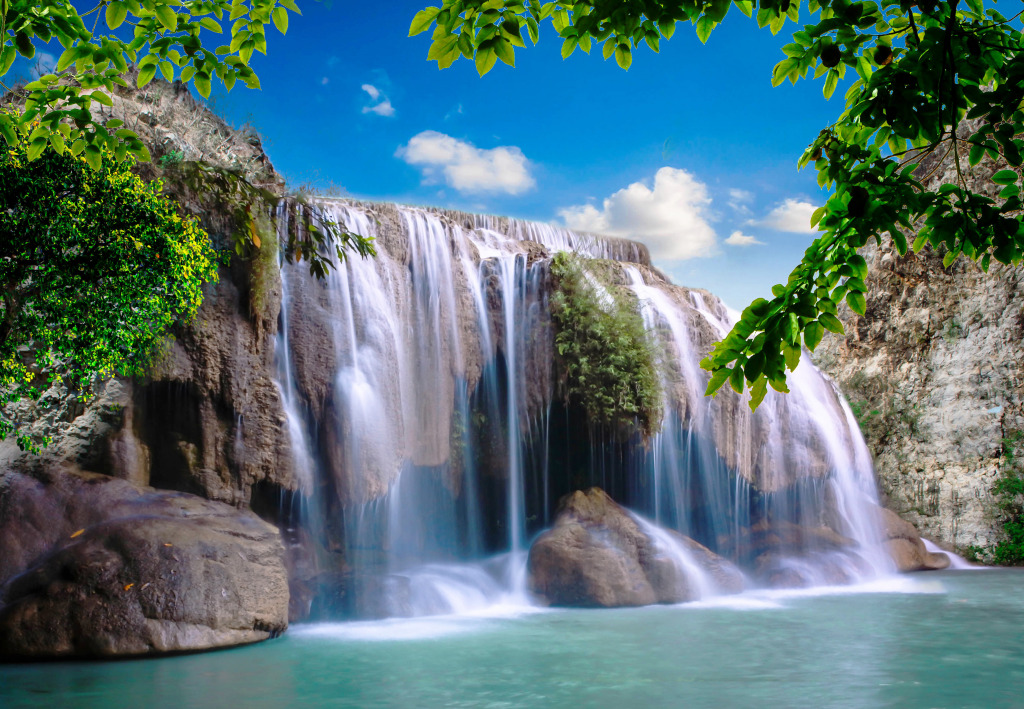 Cachoeira de Erawan, Tailândia jigsaw puzzle in Cachoeiras puzzles on TheJigsawPuzzles.com