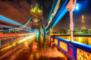 Tower Bridge with Traffic Lights, London