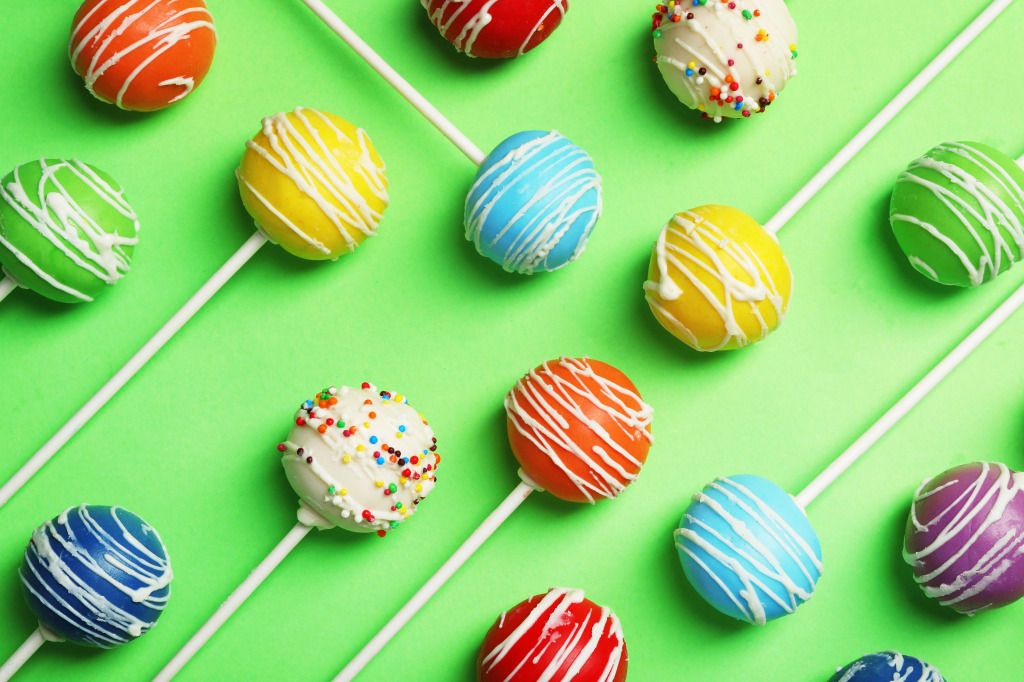 Bright Cake Pops jigsaw puzzle in Puzzle of the Day puzzles on TheJigsawPuzzles.com