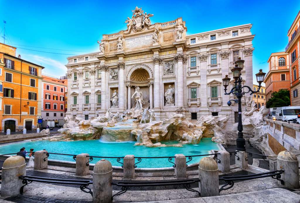 Trevi-Brunnen in Rom, Italien jigsaw puzzle in Wasserfälle puzzles on TheJigsawPuzzles.com