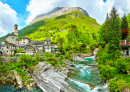 Lavertezzo Village in Switzerland