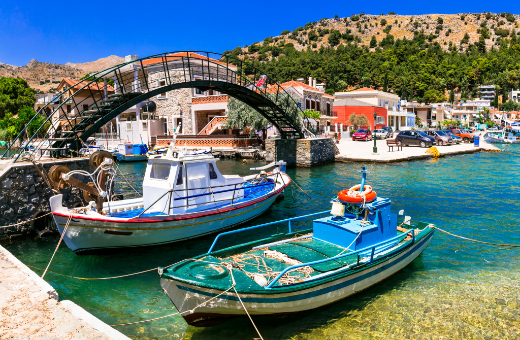 Fishing Village Lagkada, Chios Island, Greece jigsaw puzzle in Great Sightings puzzles on TheJigsawPuzzles.com