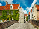 Houses along the Canal in Bruges, Belgium