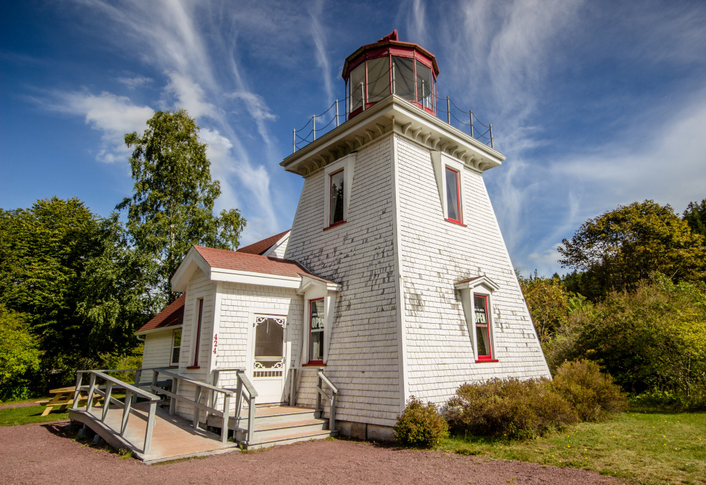 Lighthouse in St. Martins, New Brunswick, Canada jigsaw puzzle in Great Sightings puzzles on TheJigsawPuzzles.com