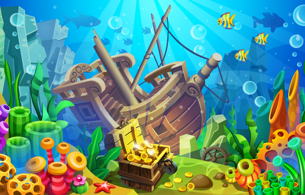 Treasure Chest jigsaw puzzle in Under the Sea puzzles on TheJigsawPuzzles.com