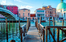 Wooden Pier on a Venetian Canal