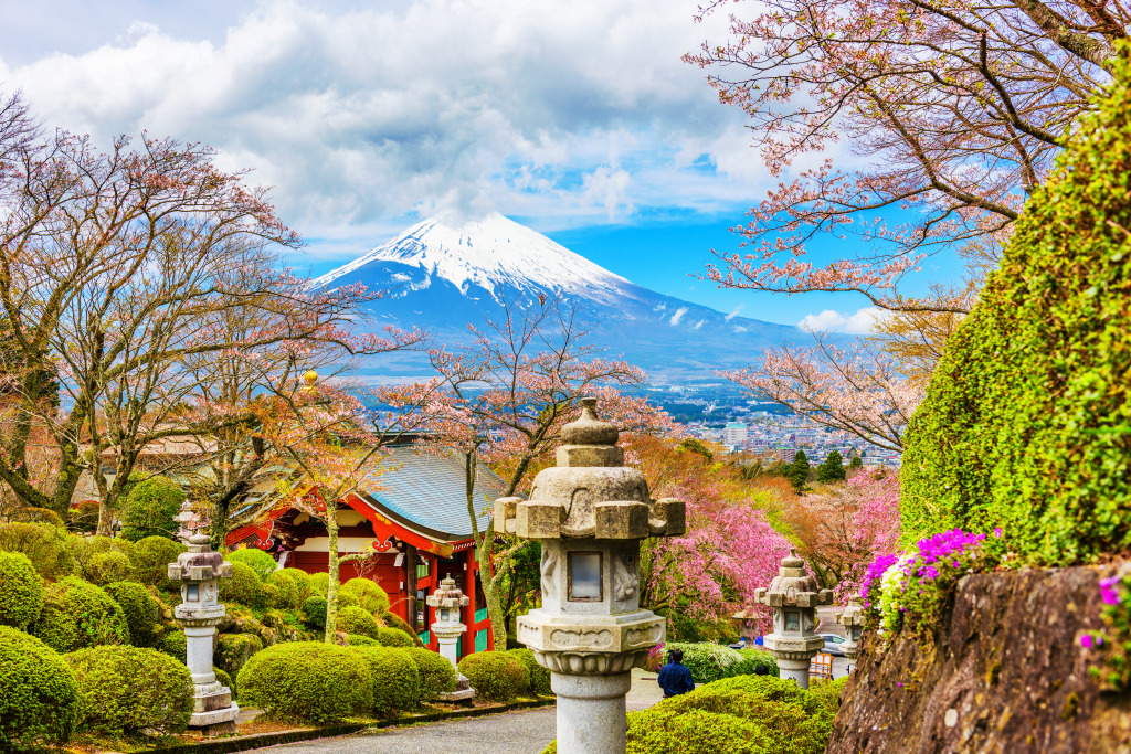 Gotemba City, and Mt. Fuji, Japan jigsaw puzzle in Great Sightings puzzles on TheJigsawPuzzles.com