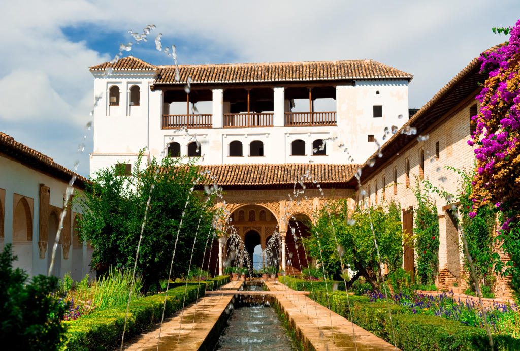 Palácio de Alhambra em Granada, Espanha jigsaw puzzle in Cachoeiras puzzles on TheJigsawPuzzles.com