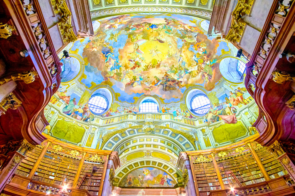 Biblioteca Nacional Austríaca, Palácio de Hofburg jigsaw puzzle in Castelos puzzles on TheJigsawPuzzles.com