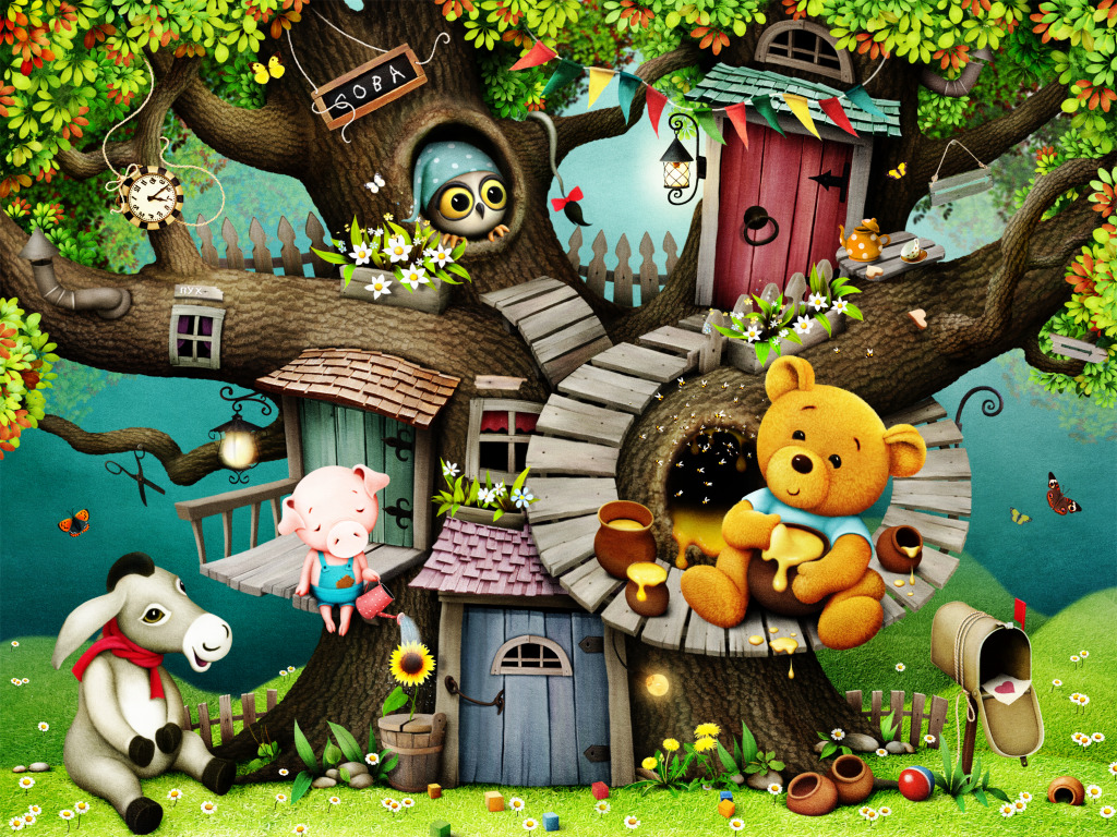 O Ursinho Pooh jigsaw puzzle in Infantil puzzles on TheJigsawPuzzles.com