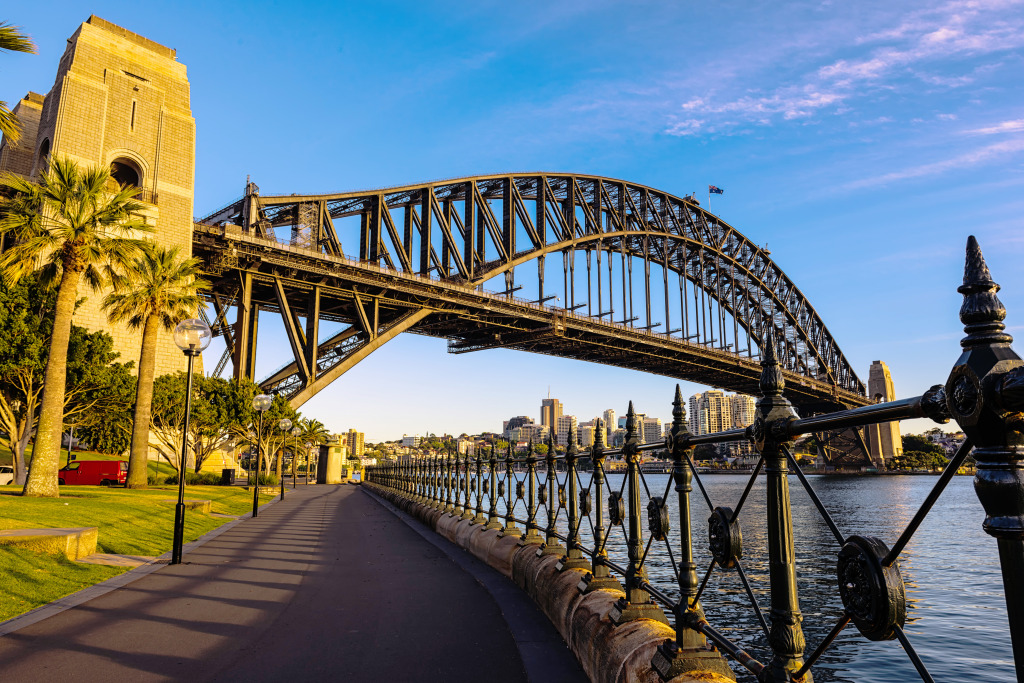 Ponte da Baía de Sydney, Austrália jigsaw puzzle in Pontes puzzles on TheJigsawPuzzles.com