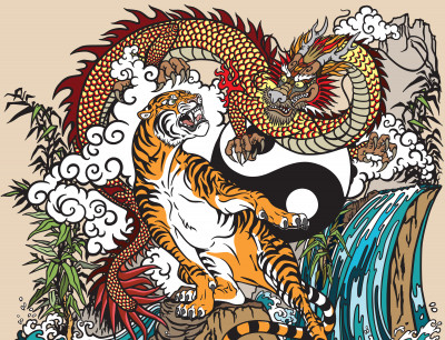 Dragon versus Tiger jigsaw puzzle in Waterfalls puzzles on ...