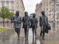 Statues of the Beatles on Liverpool Waterfront