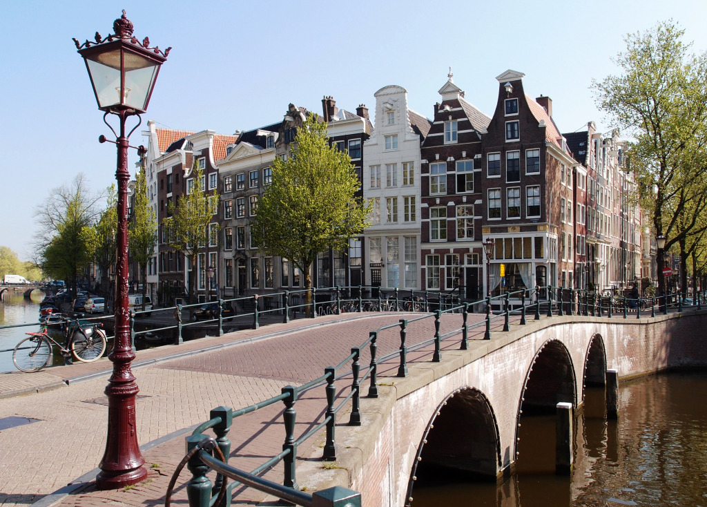 Canals and Bridges of Amsterdam jigsaw puzzle in Bridges puzzles on TheJigsawPuzzles.com