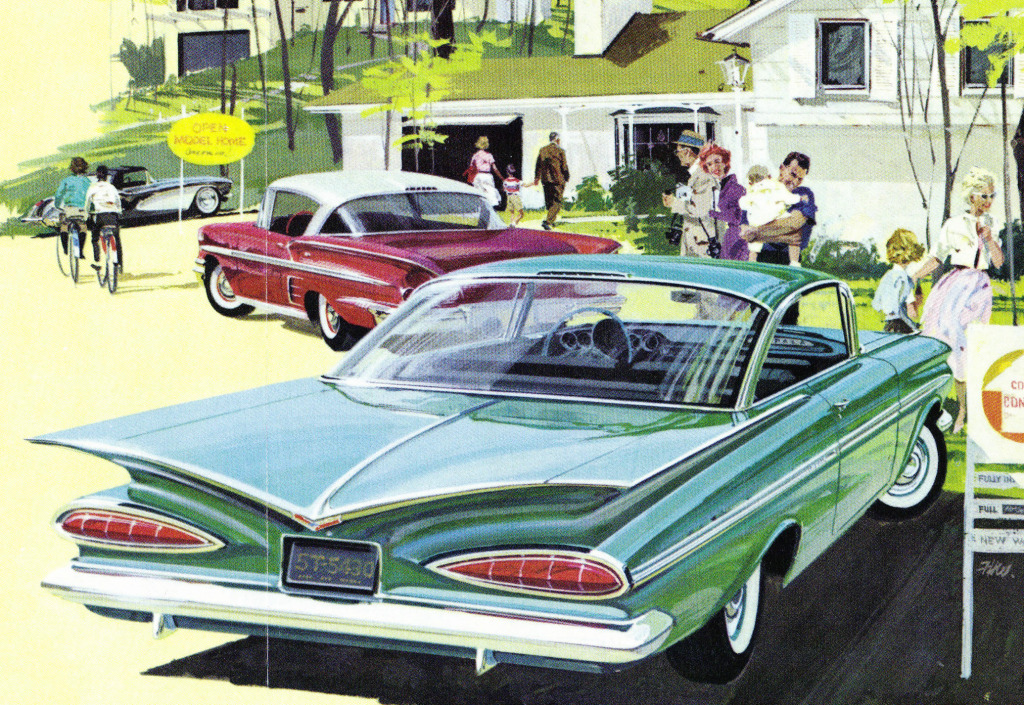 Chevrolet Impala mit Hardtop von 1959 und 1958 jigsaw puzzle in Autos & Motorräder puzzles on TheJigsawPuzzles.com