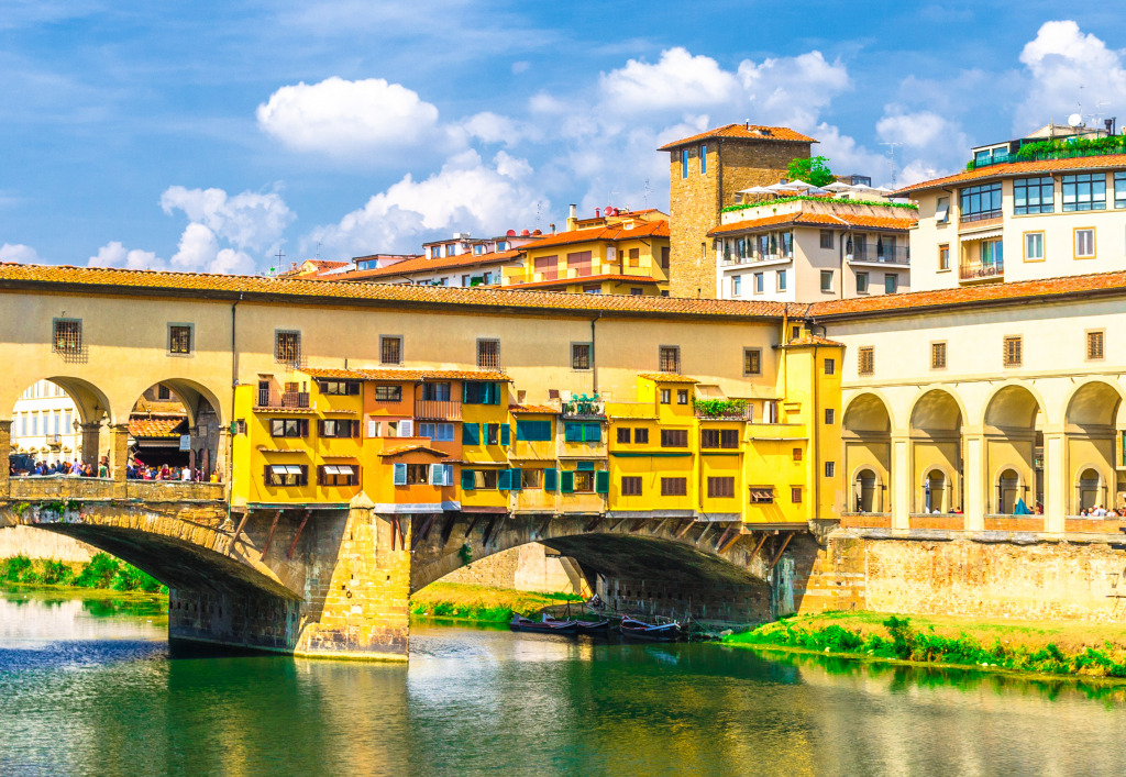Ponte Vecchio, Cidade de Florença, Toscana jigsaw puzzle in Pontes puzzles on TheJigsawPuzzles.com