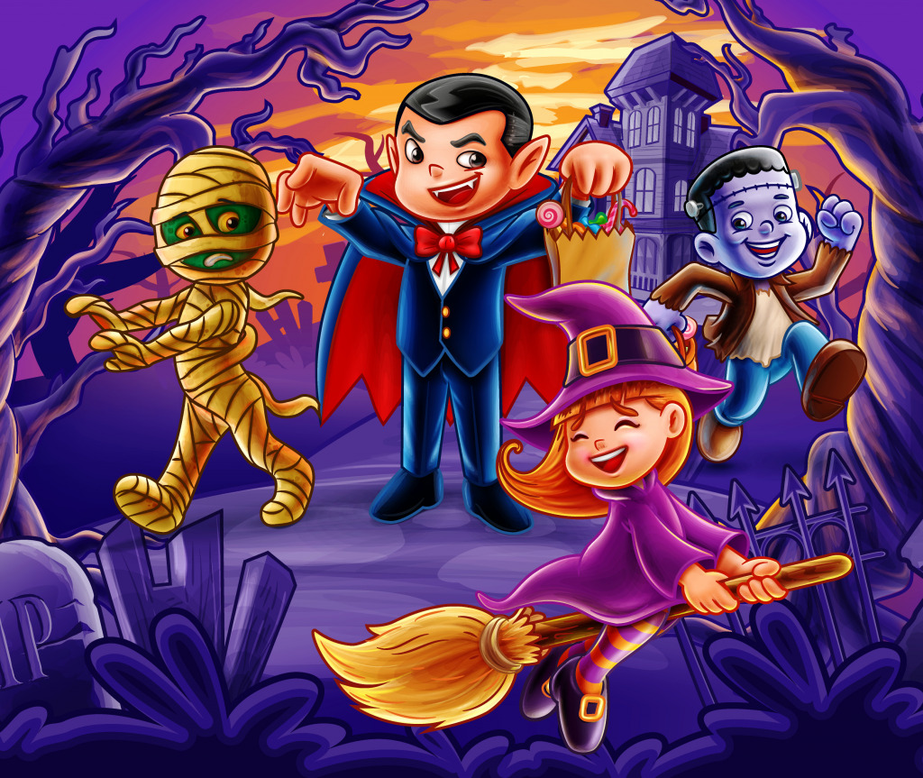 Scène d’horreur d’Halloween jigsaw puzzle in Puzzles pour enfants puzzles on TheJigsawPuzzles.com