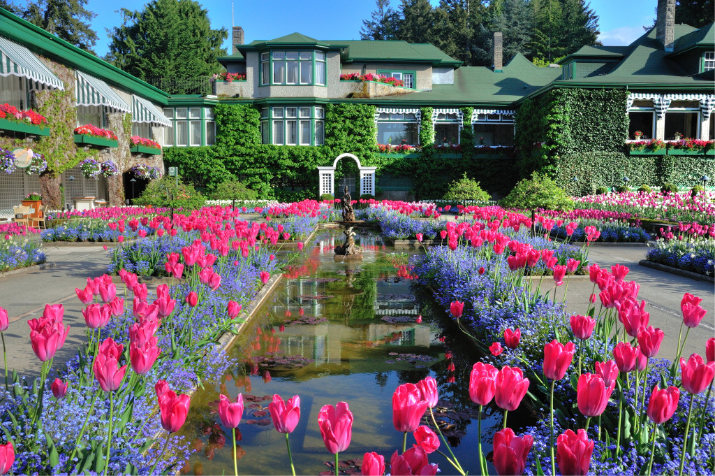 Jardin à l’italienne, Île de Vancouver, Canada jigsaw puzzle in Fleurs puzzles on TheJigsawPuzzles.com
