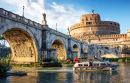 Sant Angelo Bridge and Castle in Rome