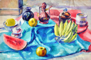 Still Life with Fruits Watercolor
