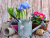 Gardening Tools and Spring Flowers