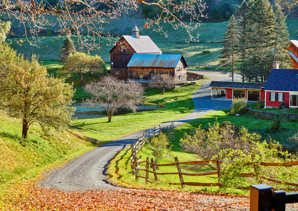 Sleepy Hollow Farm in Woodstock, Vermont jigsaw puzzle in Puzzle des Tages puzzles on TheJigsawPuzzles.com