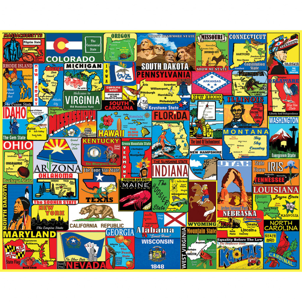 State Stickers jigsaw puzzle in Vickie S. Davis puzzles on TheJigsawPuzzles.com