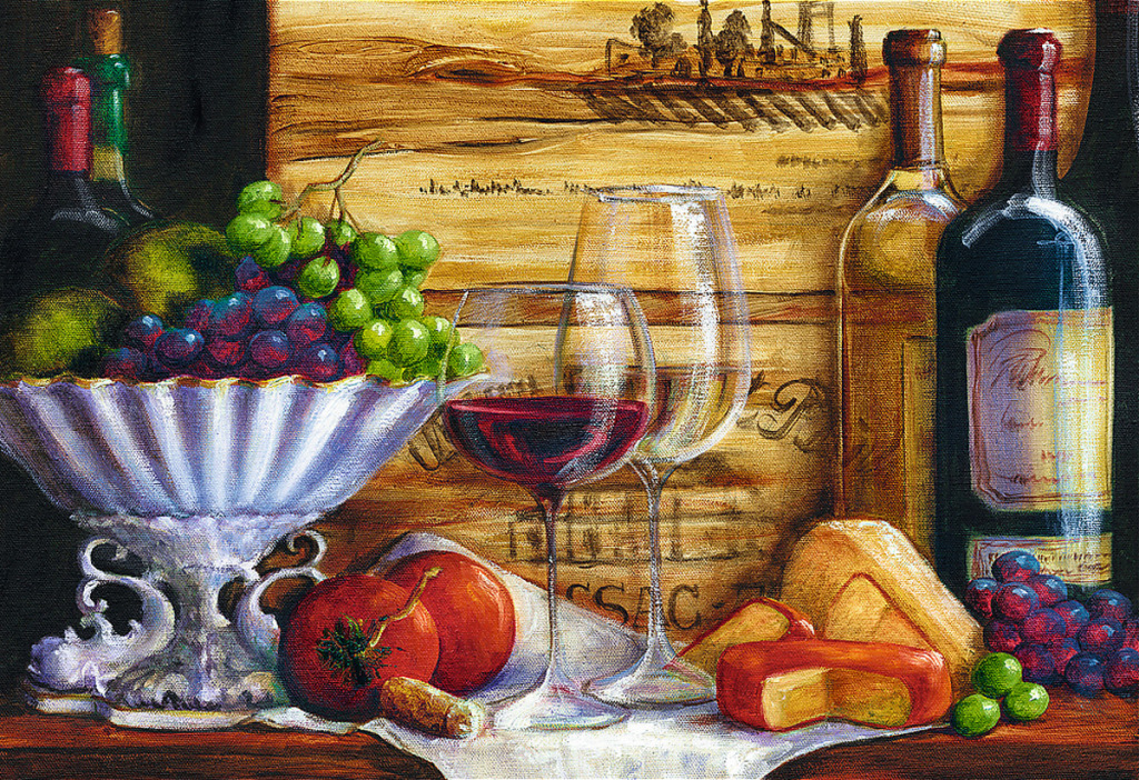 Wine Still life jigsaw puzzle in Juanita Kendle puzzles on TheJigsawPuzzles.com
