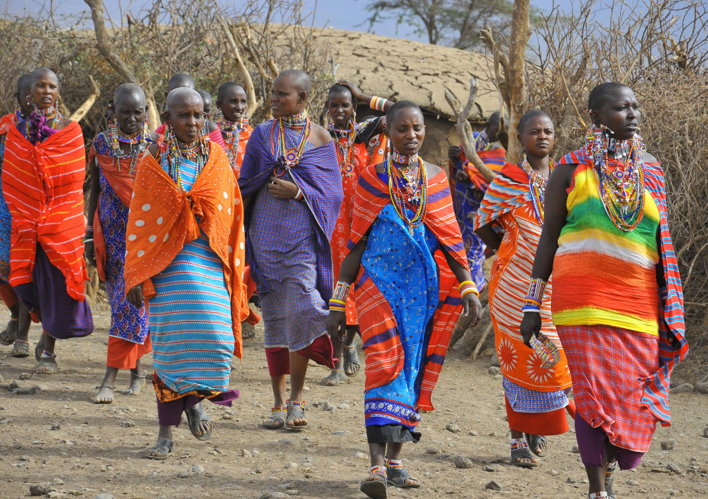 Masai Tribe, Amboseli, Kenya jigsaw puzzle in People puzzles on TheJigsawPuzzles.com