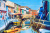 Burano Old City and Boats, Italy