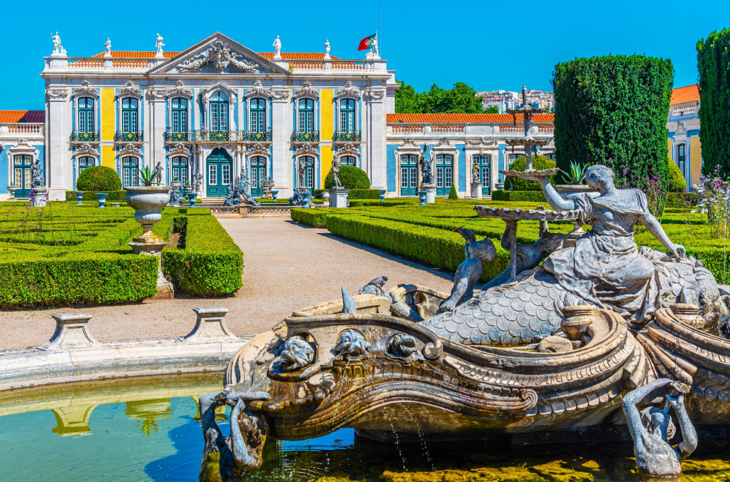 Queluz Palace in Lissabon, Portugal jigsaw puzzle in Puzzle des Tages puzzles on TheJigsawPuzzles.com