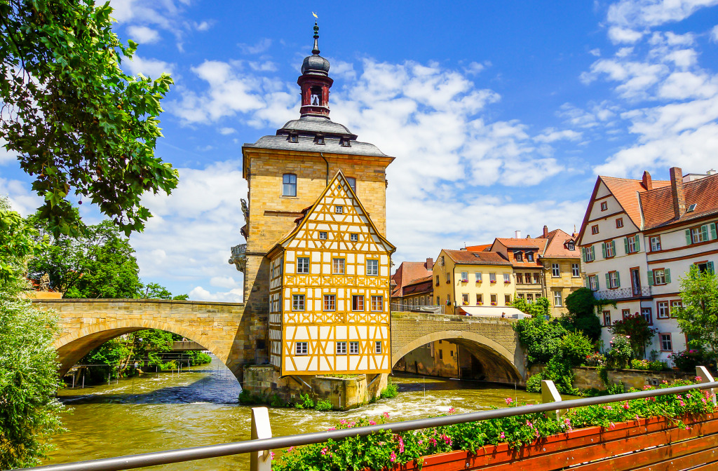Antiga Prefeitura de Bamberg, Alemanha jigsaw puzzle in Pontes puzzles on TheJigsawPuzzles.com