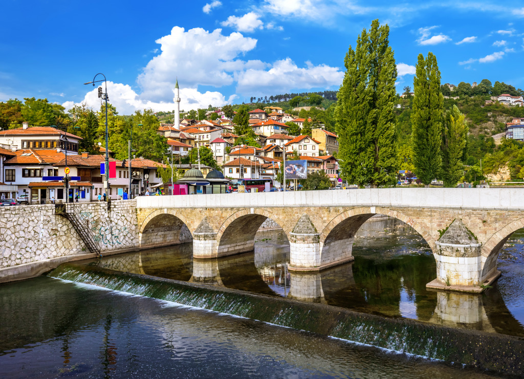 Altstadt von Sarajevo, Bosnien und Herzegowina jigsaw puzzle in Brücken puzzles on TheJigsawPuzzles.com