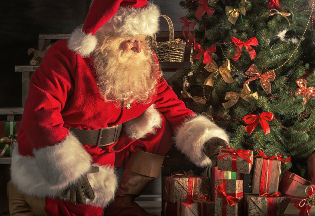 Der Weihnachtsmann brachte Geschenke mit jigsaw puzzle in Weihnachten & Neujahr puzzles on TheJigsawPuzzles.com