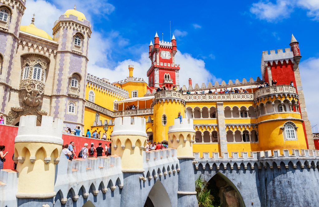Palast Pena in Sintra, Portugal jigsaw puzzle in Schlösser puzzles on TheJigsawPuzzles.com