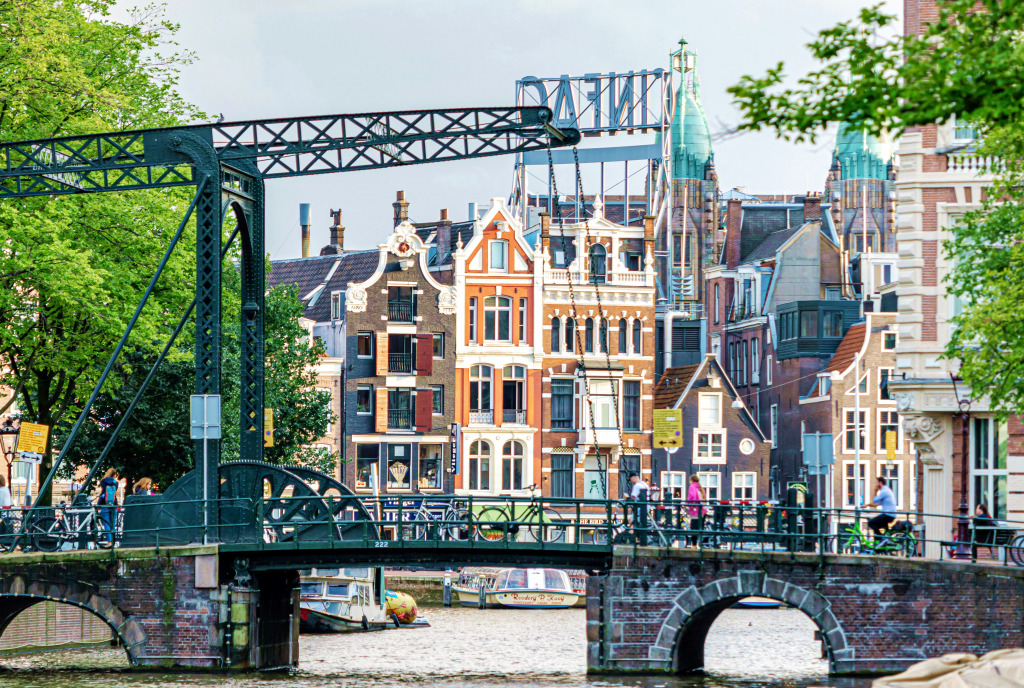 Амстердам, Нидерланды jigsaw puzzle in Мосты puzzles on TheJigsawPuzzles.com