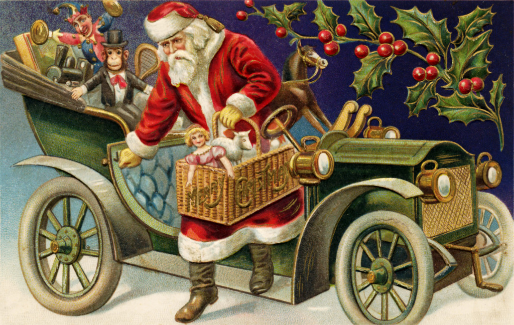 Das Auto des Weihnachtsmanns jigsaw puzzle in Autos & Motorräder puzzles on TheJigsawPuzzles.com