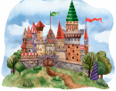 Medieval Castle Watercolor