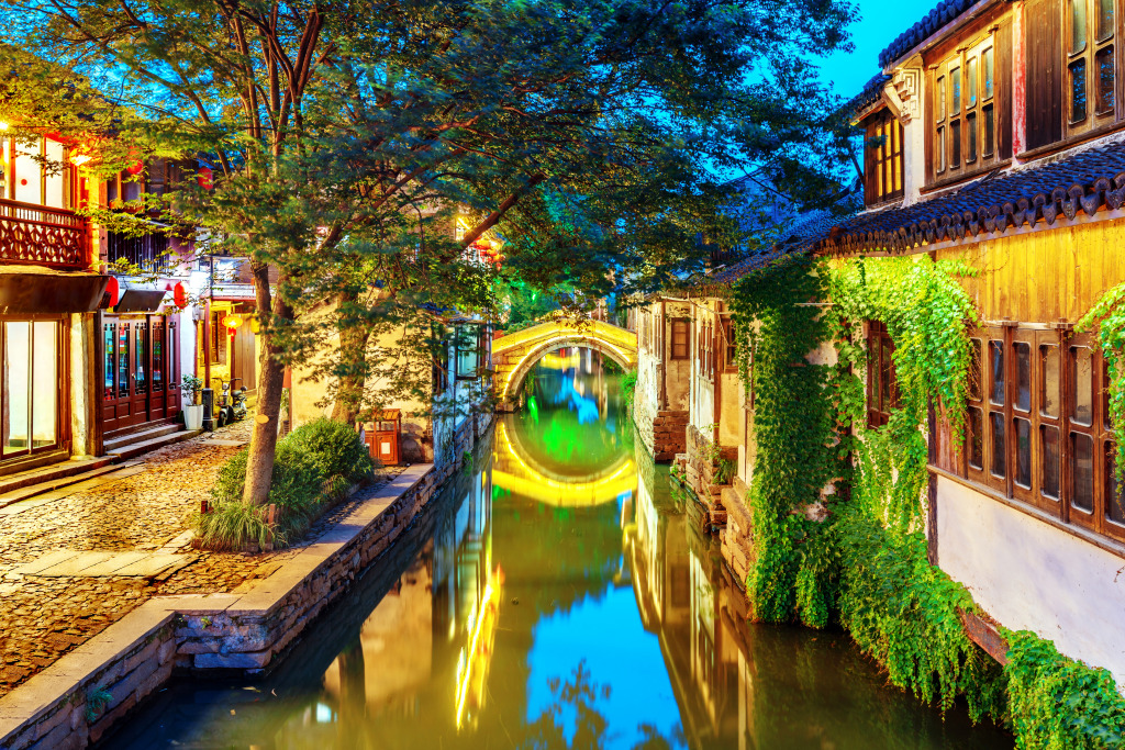 Water Town of Zhouzhuang, China jigsaw puzzle in Bridges puzzles on TheJigsawPuzzles.com
