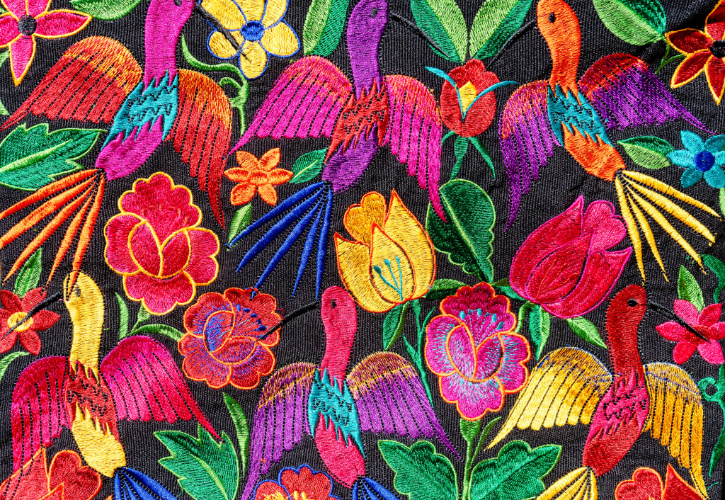 Traditional Fabric From Chiapas, Mexico jigsaw puzzle in Puzzle of the Day puzzles on TheJigsawPuzzles.com
