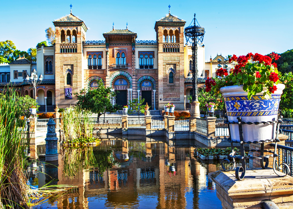 Park of Maria Louise, Seville, Spain jigsaw puzzle in Puzzle of the Day puzzles on TheJigsawPuzzles.com
