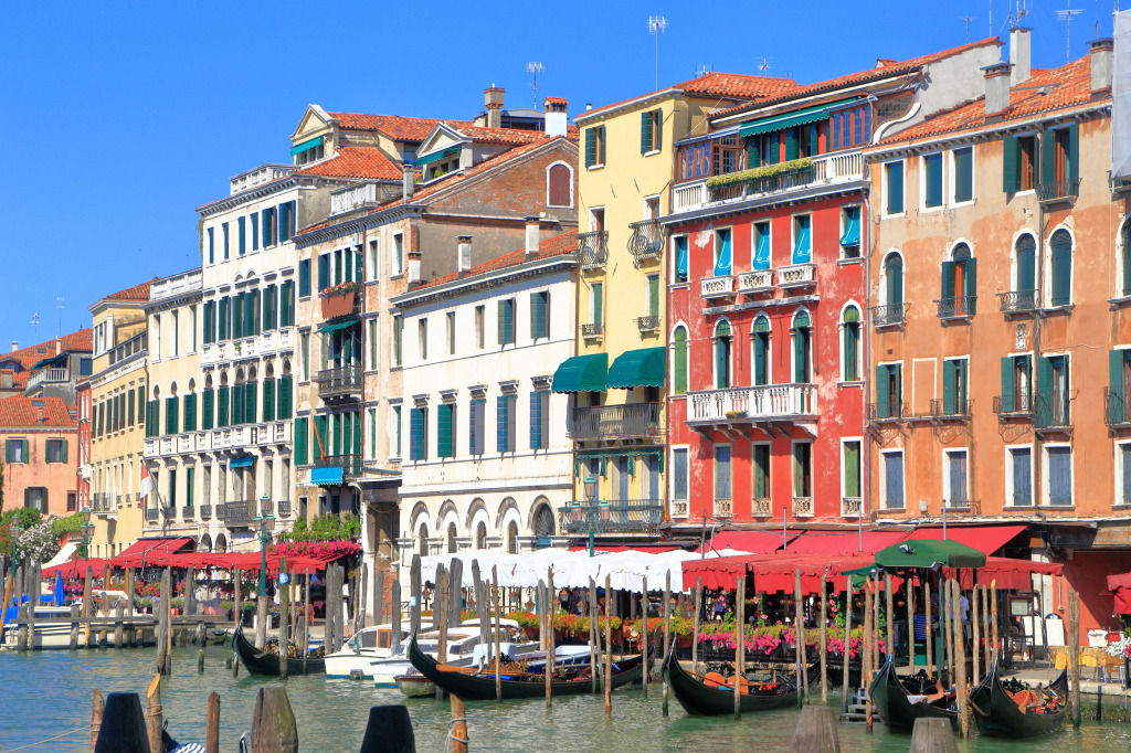 Houses Facing the Grand Canal In Venice jigsaw puzzle in Street View puzzles on TheJigsawPuzzles.com