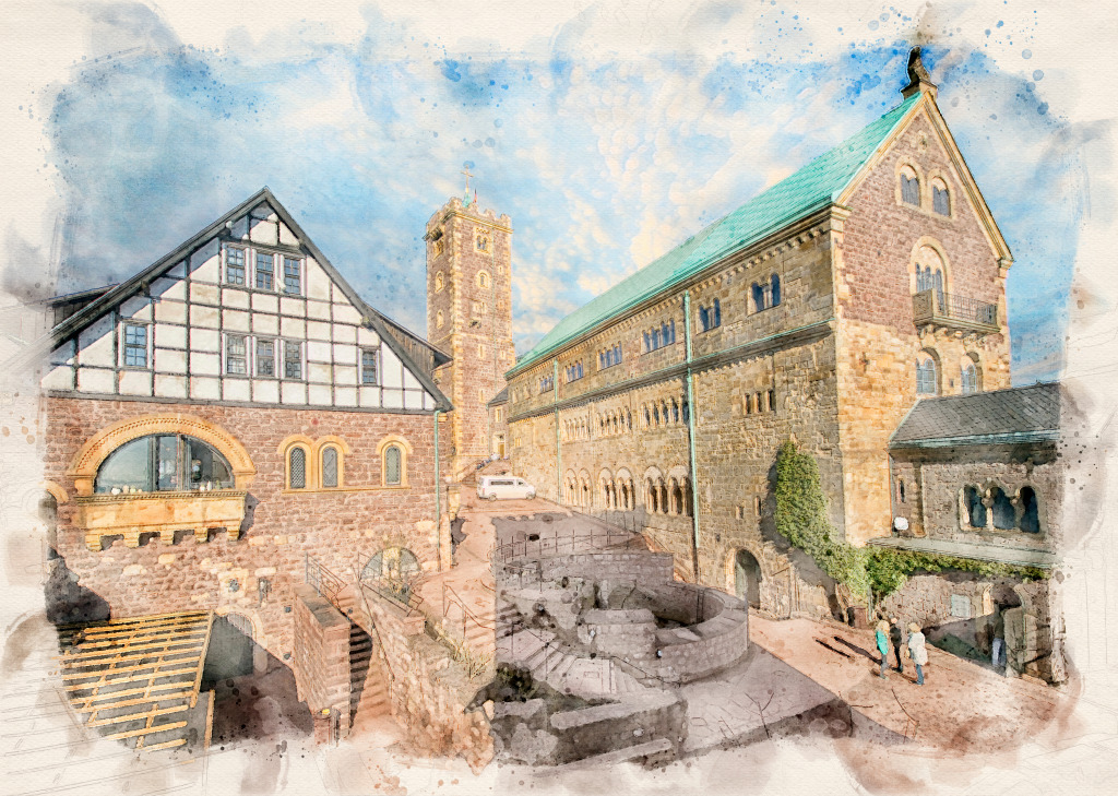 Wartburg Castle, Germany jigsaw puzzle in Castles puzzles on TheJigsawPuzzles.com