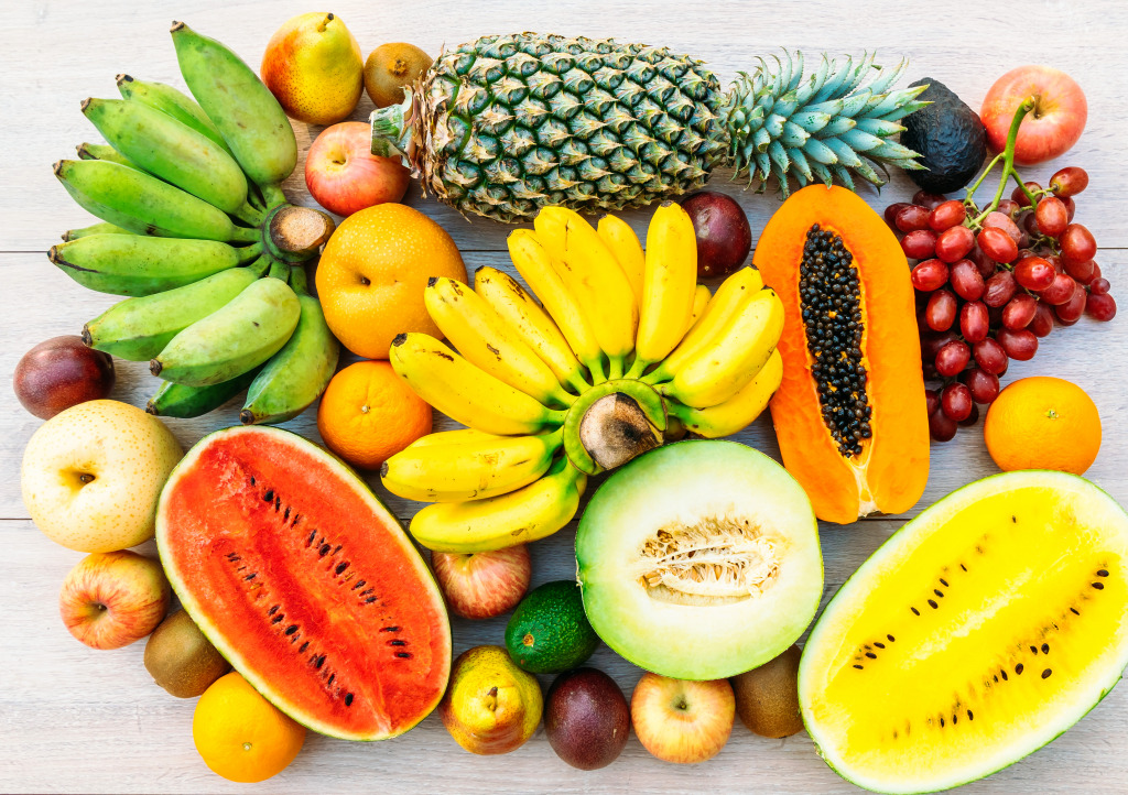 Mixed Tropical Fruits jigsaw puzzle in Fruits & Veggies puzzles on TheJigsawPuzzles.com