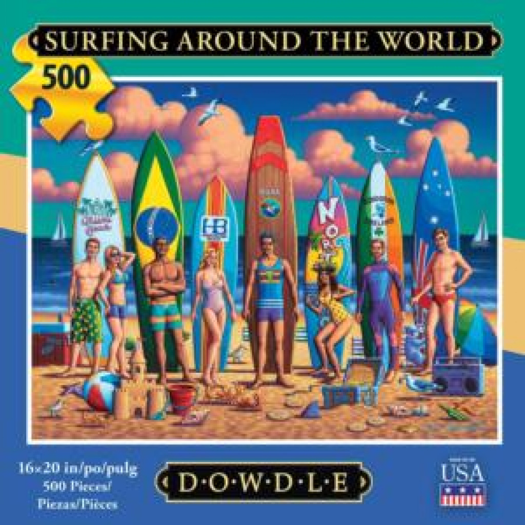 Surfing around the world jigsaw puzzle in Randi Lothamer puzzles on TheJigsawPuzzles.com