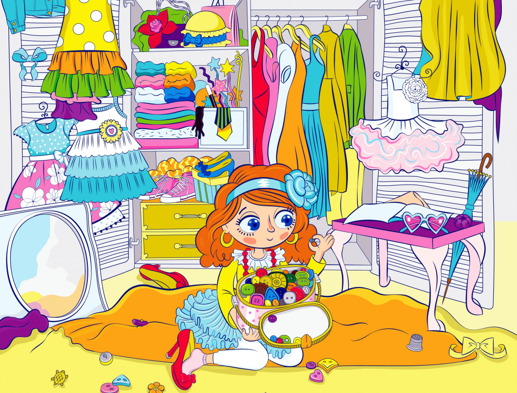 Girl's Wardrobe jigsaw puzzle in Kids Puzzles puzzles on TheJigsawPuzzles.com