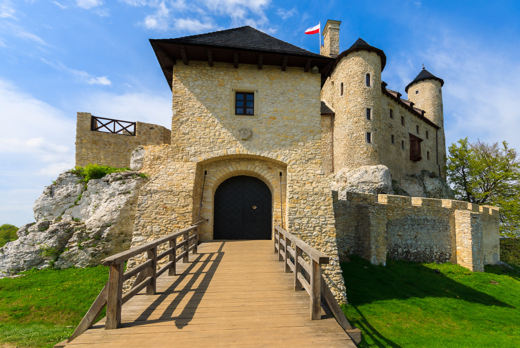 Castelo de Bobolice, Polônia jigsaw puzzle in Castelos puzzles on TheJigsawPuzzles.com