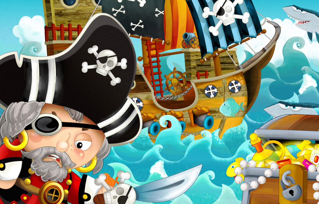 Piratenschiff jigsaw puzzle in Kinder Puzzles puzzles on TheJigsawPuzzles.com